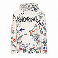 Givenchy Graffiti-Print Hoodie – White, Medium